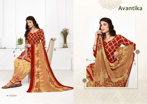 Avantika 12 Beautiful Casual Wear Crepe Dress Materials 